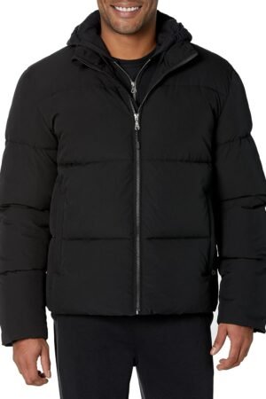 Men's Mock Neck Heavyweight Puffer Coat (Available in Big & Tall)