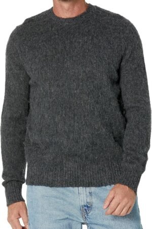 Mens Brushed Wool Crew Neck Sweater